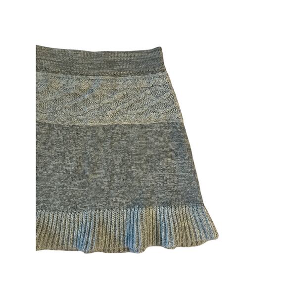 Women S Dakini Gray Pull-On Knit Sweater Mini Skirt Wool Mohair Blend Camp Hike - Picture 2 of 5